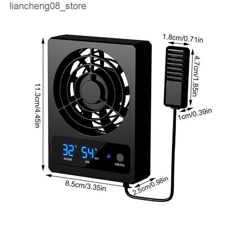 Other Pet Ventilation Fan For Reptile Enclosure Smart Cooling Fan With LED Display Strong Wind Low Noise For Amphibians Reptiles Snakes L240910