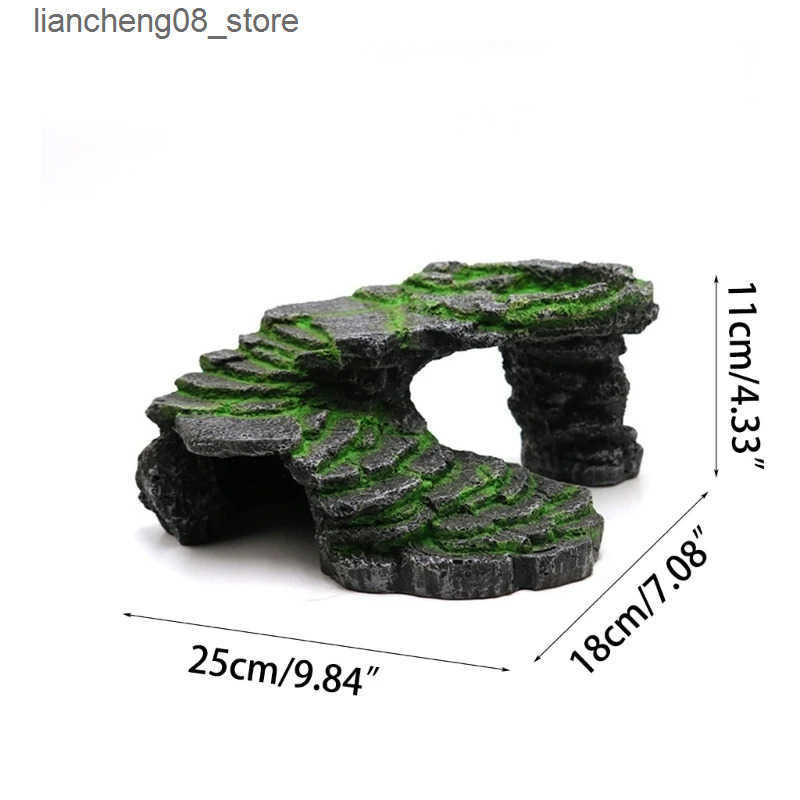 Other Pet Supplies Basking Platform Resin Landscape Terrace Rock Reptiles Accessories L240910