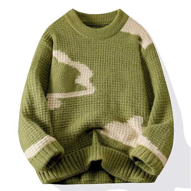 2024 Mens High-end Autumn and Winter Sweater Trend Brand Handsome Knitwear Sweater Base Long Sleeve Mens Thermal VestXJ241221