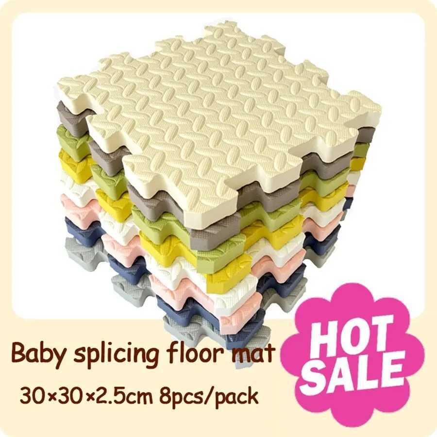 2.5CM thick 30 30 solid color baby room game mat carpet game activity gym mat puzzle environmental protection mat W241221