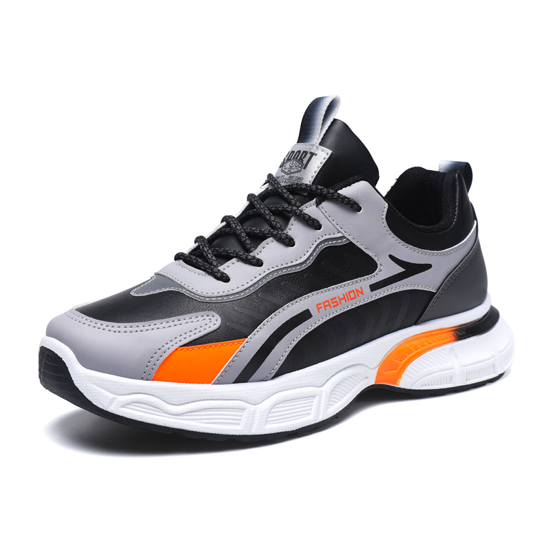 Thick Sole Mens Sneakers Fashion Man Shoe Versatile Vulcanized Shoe Lace Up Outdoor Running Shoes