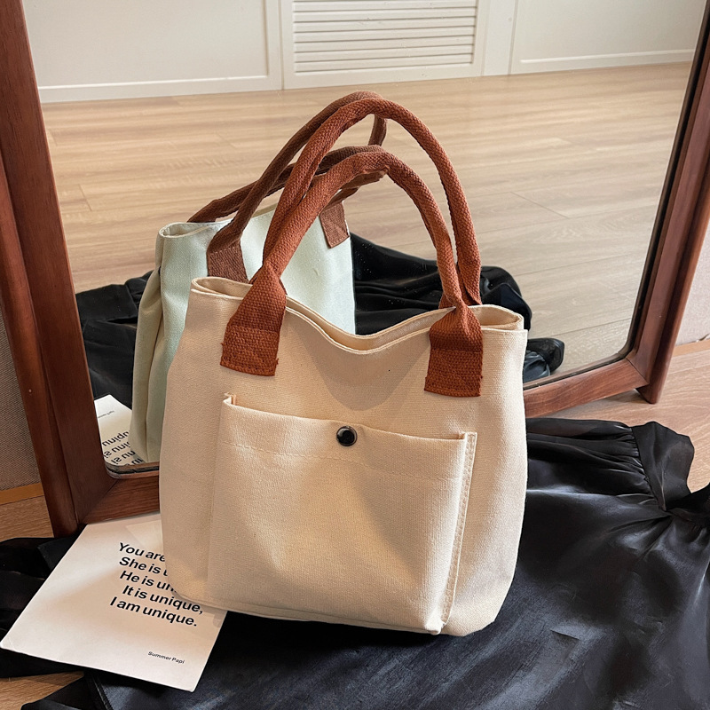 New Canvas Japanese and Korean Tote Women s Designer Handbag Cloth Small Cloth Rice Box Bag Single Shoulder Bag bag