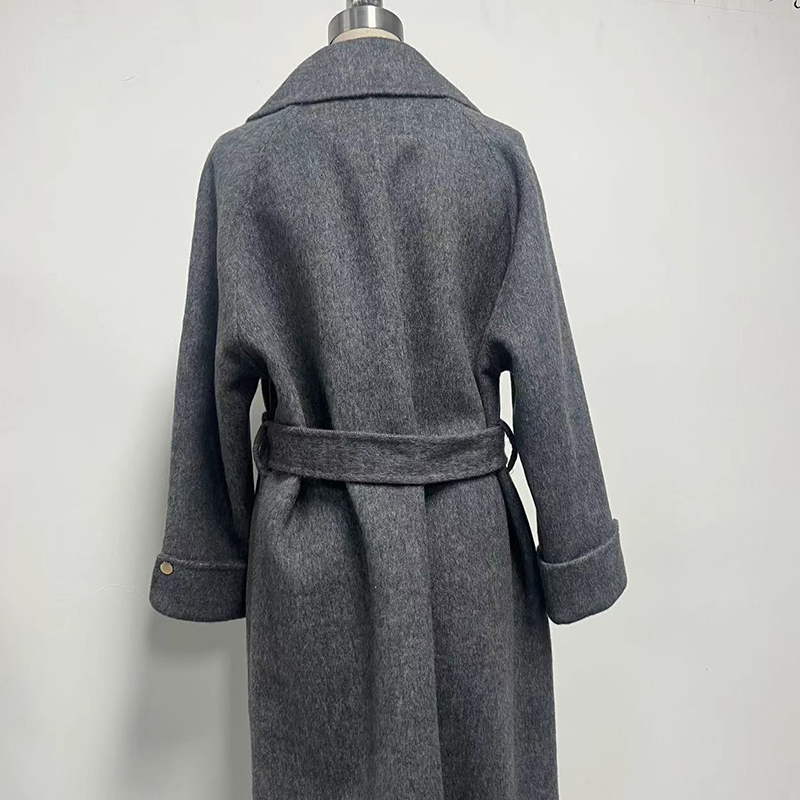 Winter Latest Women Oversized Woolen Overcoat Ladies Jackets And Coats With Belt