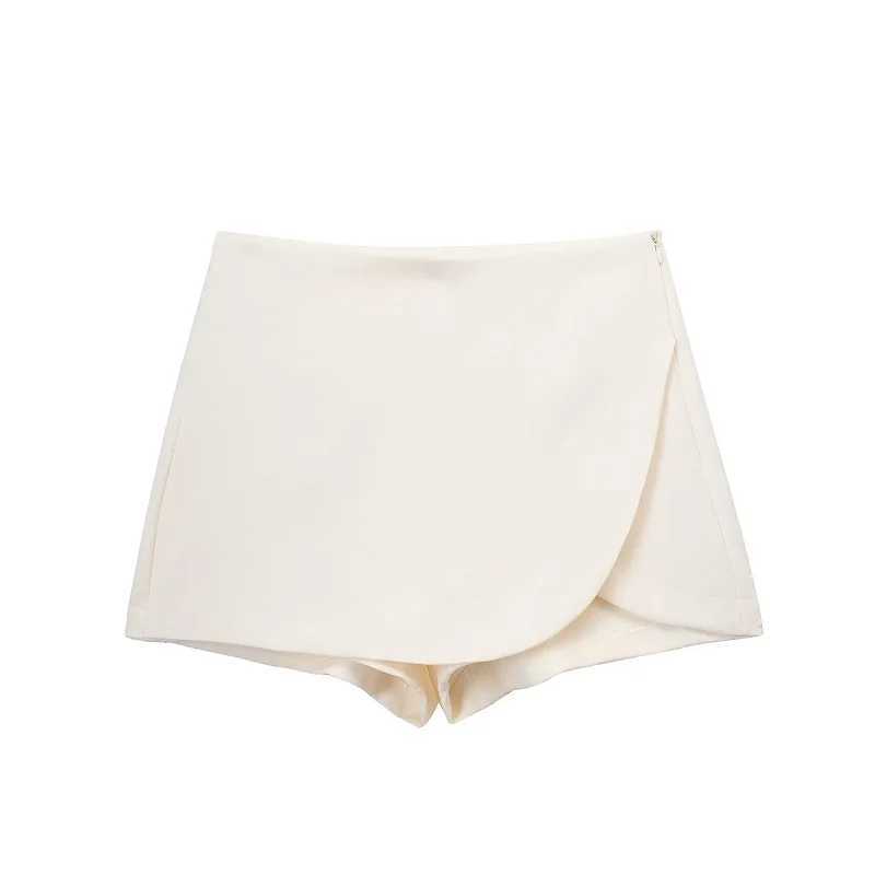 TR Womens Skirt Shorts 2024 Autumn Ladies Fashion Casual High Waist Ele Beige Black Brown Pink Zip Up Skirt Pants FeXJ241221