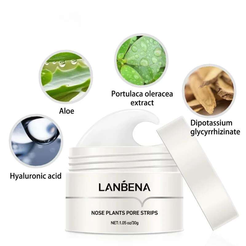 LANBENA Blackhead Remover Pore Strip Black Mask Peeg Face Deep Cleansing Moisturizing Skin Care