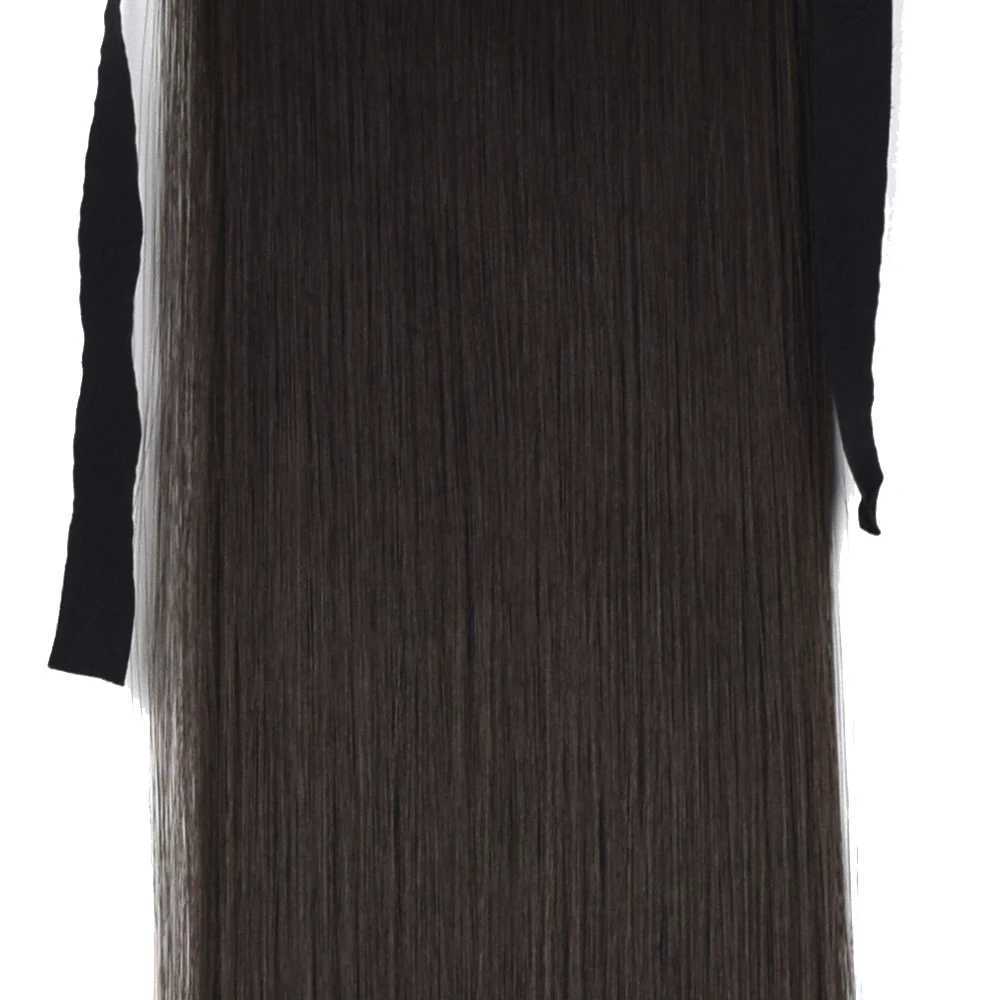 TOPREETY Synthetic Fiber Heat Resistant Straight Ribbon Ponytail Extensions 1006XJ241221