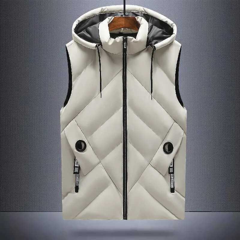 Men Vest Windproof Vest Men Jacket Sleeveless Vest Winter Jacket Casual Coat Men down Cotton Warm Thicken Waistcoat thick giletXJ241221