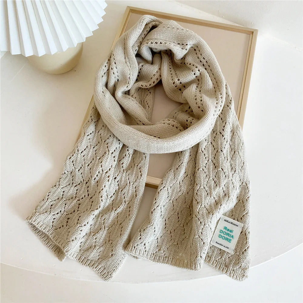 winter Knitted scarf fashion women long scarves female vintage large shawl soft warm pashmina thickened wool scarf D300 241220
