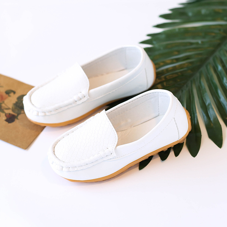 Kids Casual Shoes Flat Candy Colors Unisex Boys Girls Soft Loafers Slip-on PU Leather For Toddler Happysteps Girl Youth Shoes Big Size US5c-US4y
