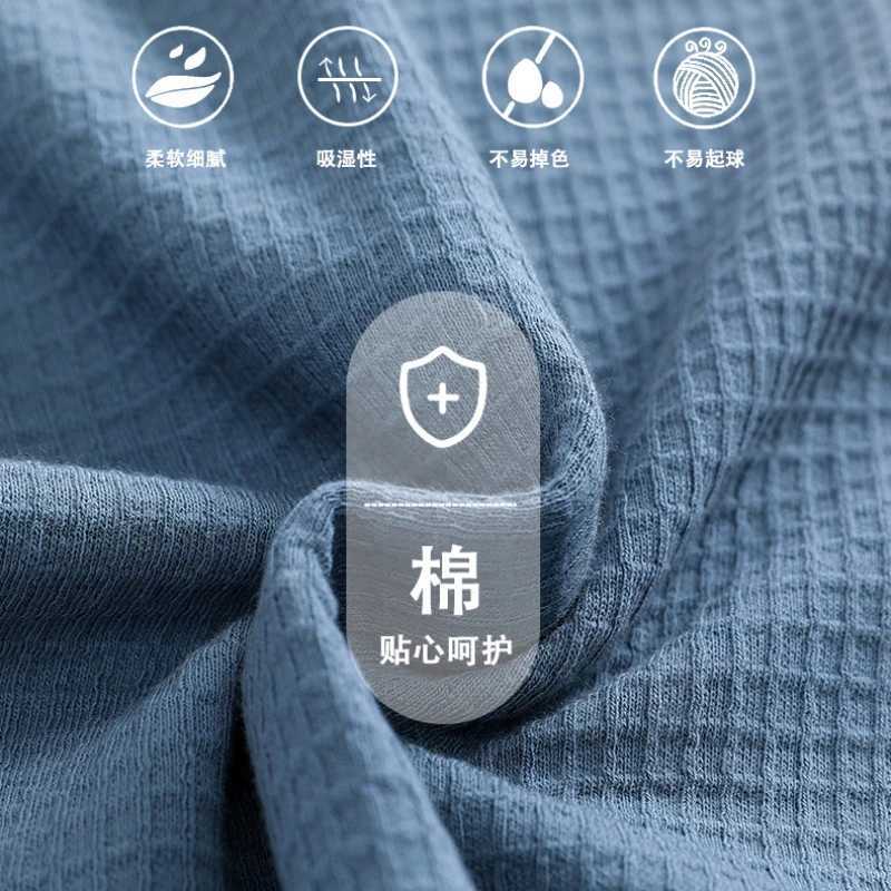 3XL Plus size mens sleepwear Korean spring cotton plain weave long sleeved home wear sleepwear 2-piece set soft open collar casual wear W241221