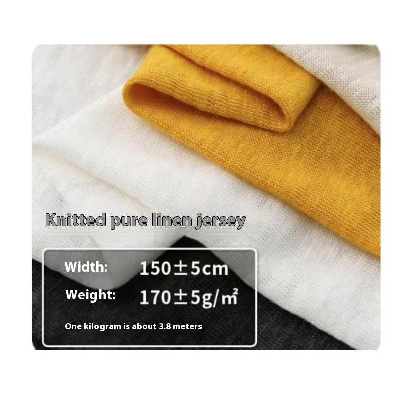 170g Pure Linen Knitted Textile - Perfect for Summer Tee Shirt Fabrics & Casual Wear