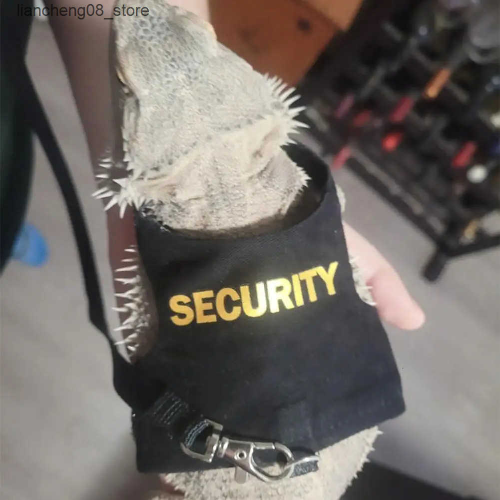 Other Pet Supplies Lizard Leash Harness Soft Padding Reptile Bearded Dragon Vest Top with Hook And Loop Small Animals Security Print Clothes L240910