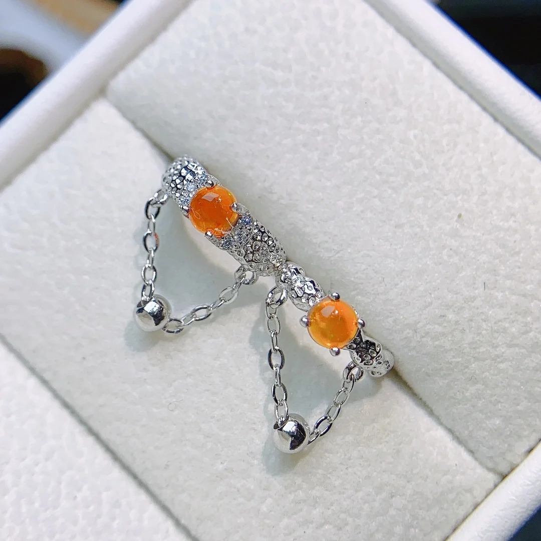 Natural Opal C Cuff Earrings 925 Sterling Silver Natural Orange Fire Opal Ear Cuff Hoop Earrings For Women Gift 241220