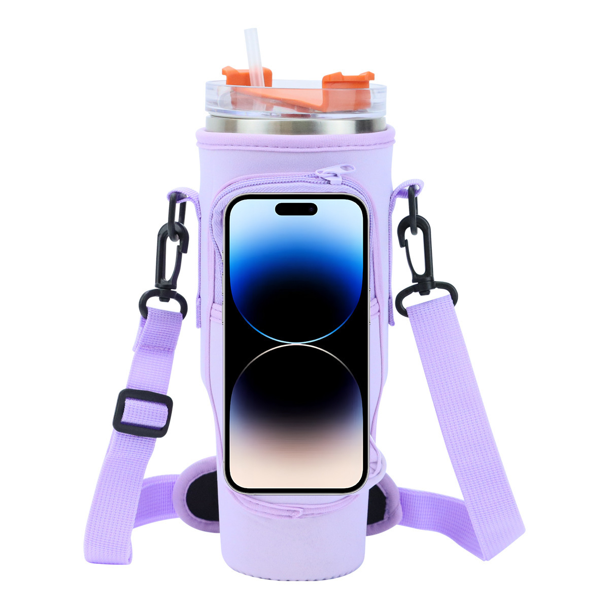 Tumbler 40 OZ Water Bottle Sleeve Cup Holder Durable Neoprene Water Bottle Carrier Pouch Bottle Accessories WLL2487