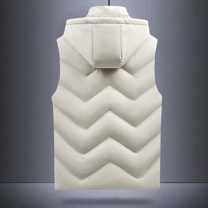 2025 New Fashion Spring Autumn Down Cotton Vest Men's Jacket Young Leisure Winter Self-cultivation