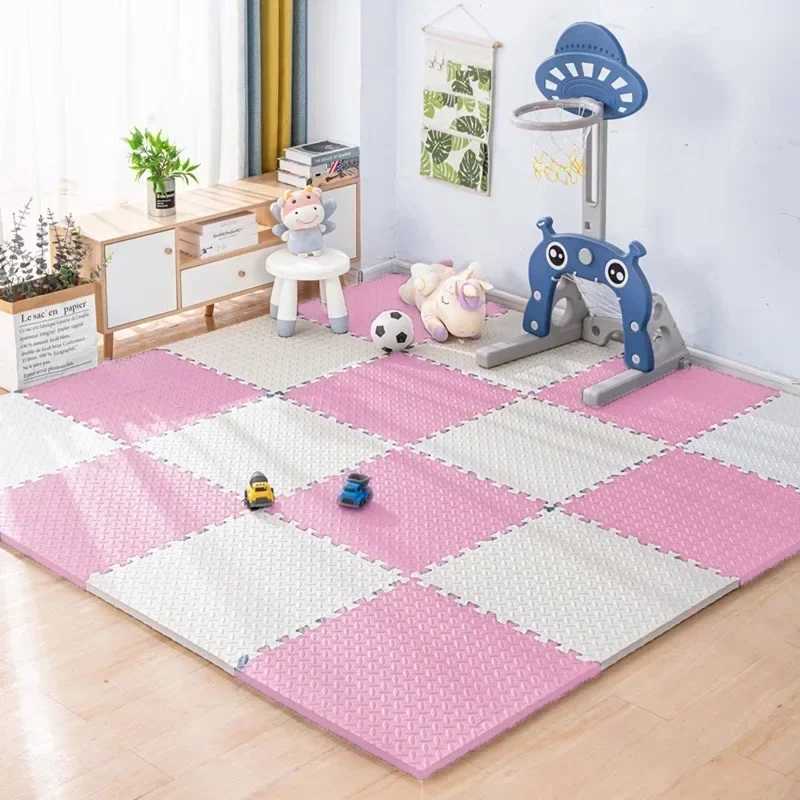 8/16 interlocking baby game mats thick and soft carpet floor mats perfect for childrens rooms play areas and exercise W241221