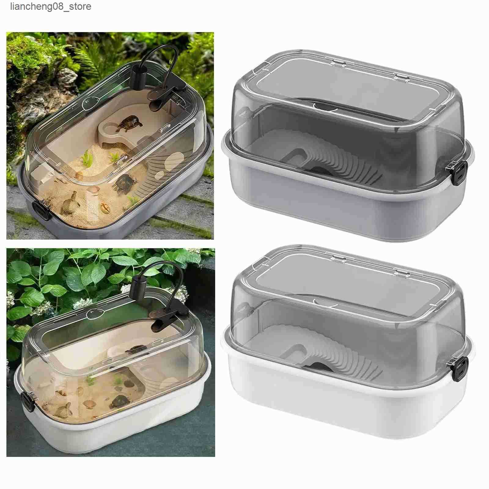 Other Pet Supplies Turtle Aquarium Escampproof Turtle Cage Easy Changing Water Large Space Reptile Turtle for Frog Crabs Turtle Terrapin Tortoise L240
