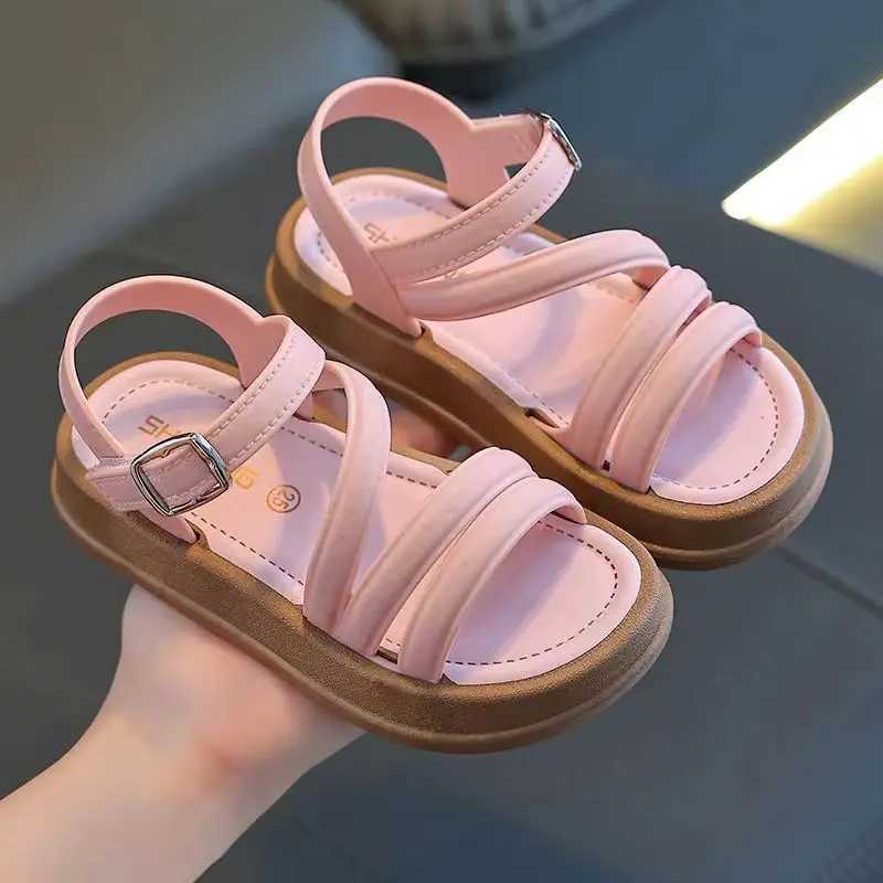 Sneakers PEYOUR Trendy Cute Solid Color Open Toe Sandals For Girls Breathable Lightweight Sandals For All Seasons H241221