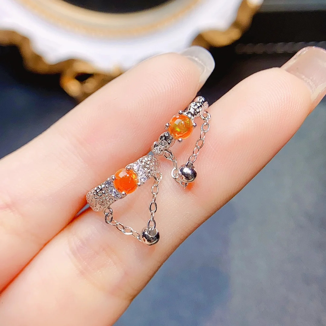 Natural Opal C Cuff Earrings 925 Sterling Silver Natural Orange Fire Opal Ear Cuff Hoop Earrings For Women Gift 241220