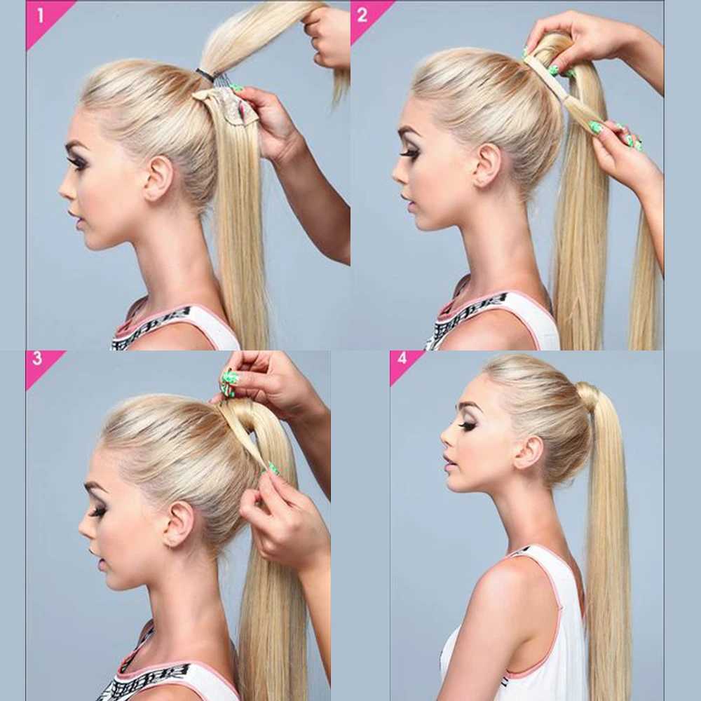 MERISIHAIR 22Inch Straight Ponytail Hair Synthetic Extensions Heat Resistant Hair Wrap Around Pony Hairpiece for Women Daily UseXJ241221