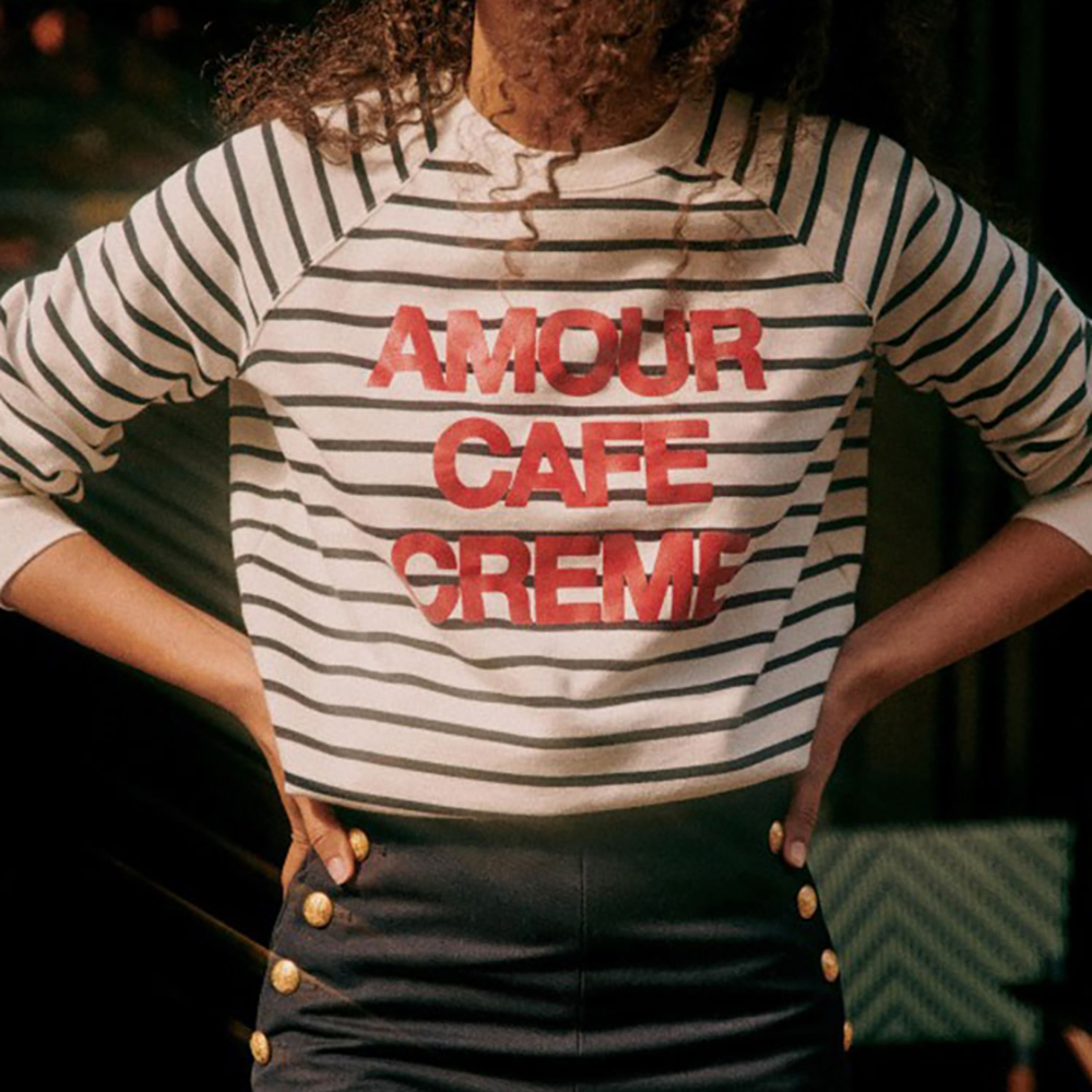 ZESSAM Amour Letter Graphic Print Sweatshirt Women Long Sleeve O-Neck Cotton Female Pullover Vintage Casual Lady Top 2022