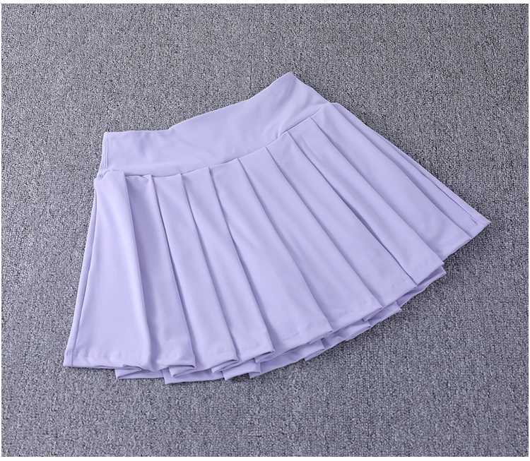 2024 New Best-Selling Pleated Nylon Spandex High Waisted Pocket Skirt With Anti Glare A-Line Sports Tennis SkirtXJ241221