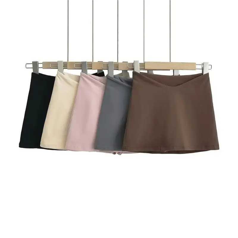 Women Summer Sexy Shorts Skirts Summer Korean Low Waist Office Ladies Mini Skirts Fashion Casual Solid A Line Skirts NewXJ241221
