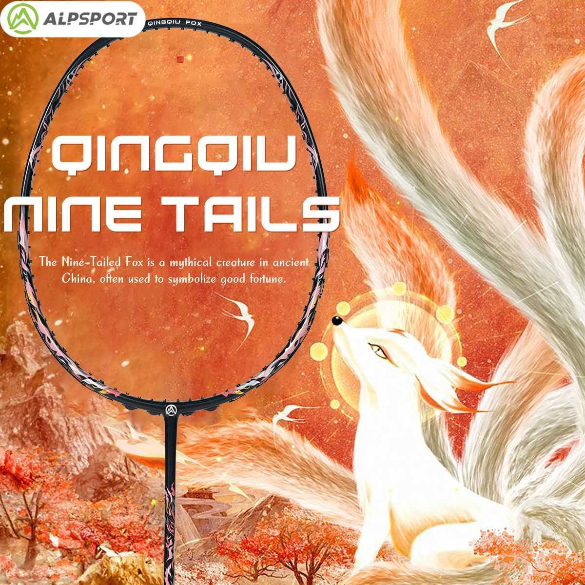 ALPSPORT AIR-FOX 8U badminton racket G6 Ultralight 62g T800 carbon fiber maximum 30 pounds black racket wholesale sports fitness HLW241221