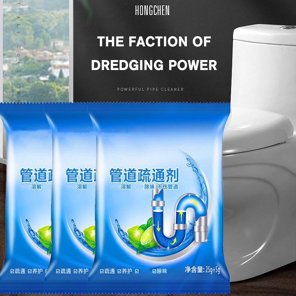 Pipe Dredge Deodorant Magic Powder Drain Clog Remover Fast Foaming Pipe Cleaner Powder Dredge Agent for Kitchen Toilet Pipeline