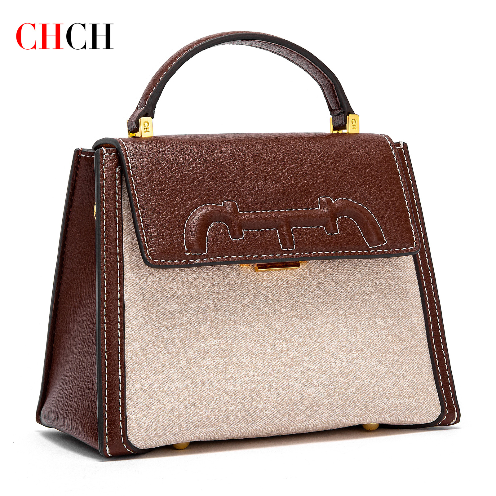 CHCH Crossbody Autumn/Winter Restoration Splicing Flip Small Square Bag Women's Handbag
