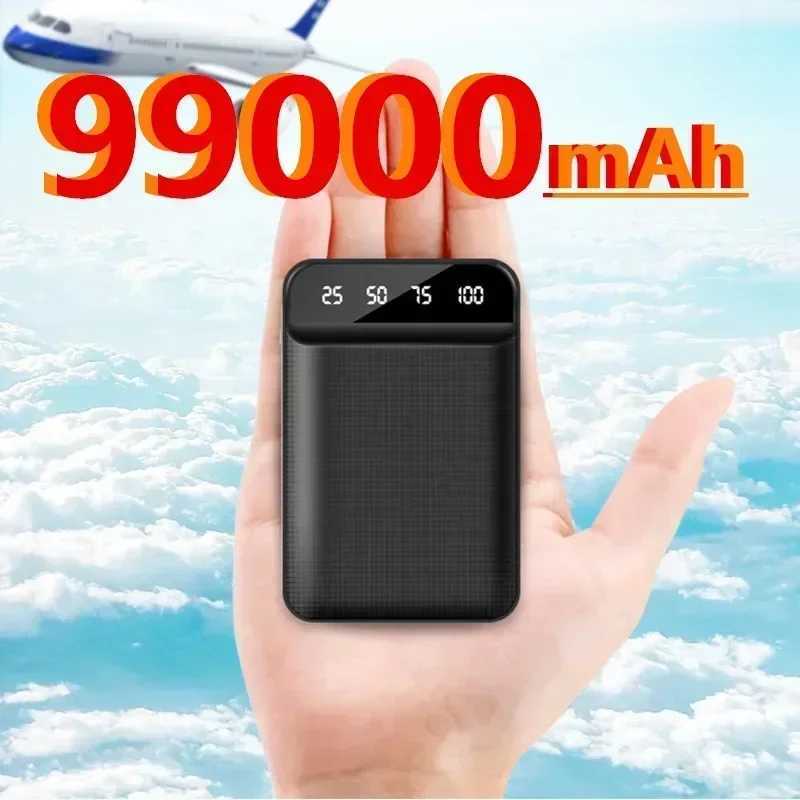 Mini Power Bank 99000mAh er Fast Charger Portable External Battery Pack Digital Display Power bank For iPhone Z241220