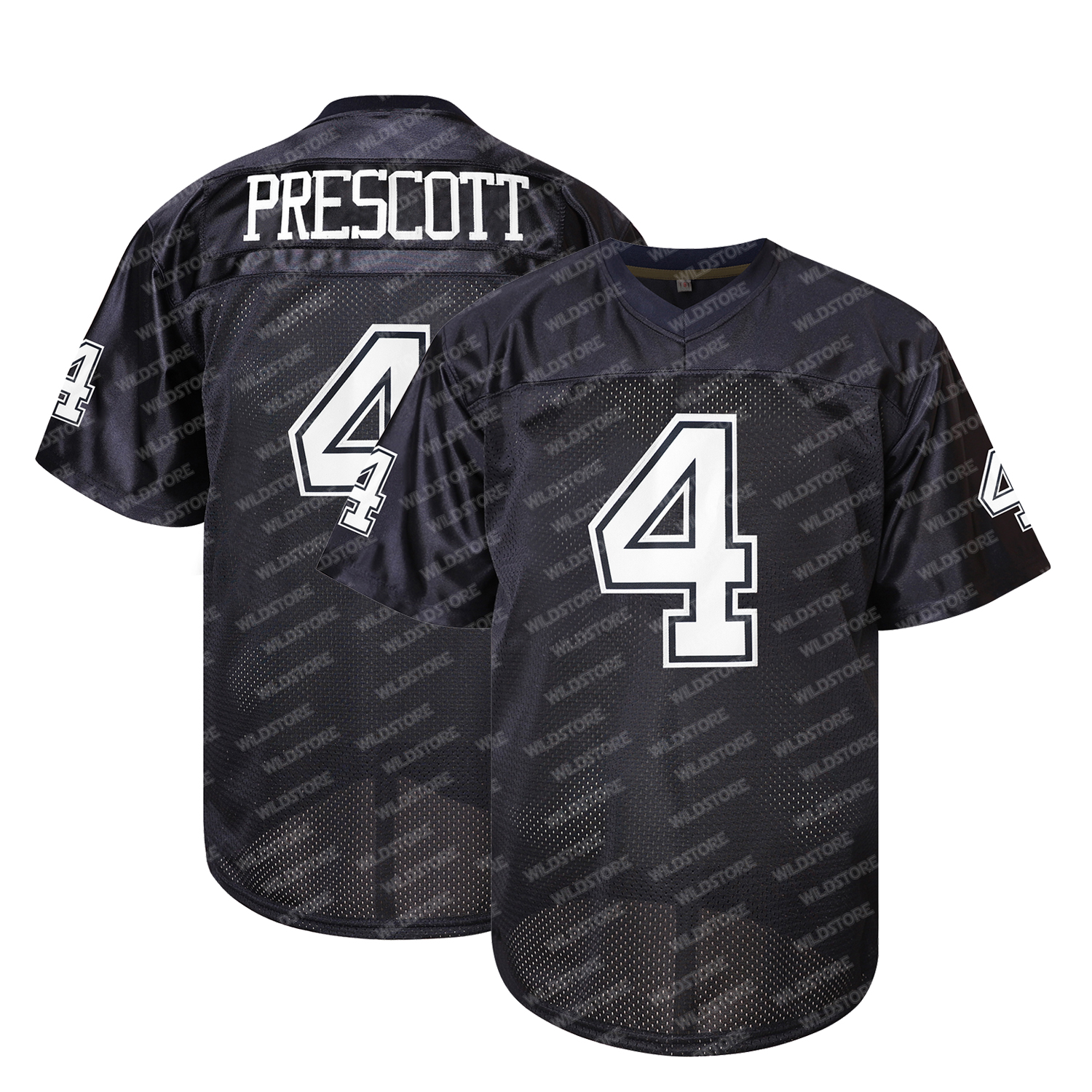 4 Blue In Stock PRESCOTTs Mens Football Jerseys All Stiched T-shirt for Sports Fans Short Sleeve Polyester T-Shirt Loose Fit Athletic Tops for Outdoor