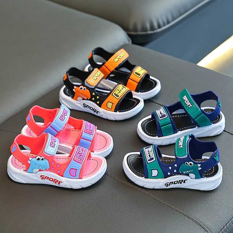 Sneakers Trendy Cute Cartoon Open Toe Sandals For Boys Breathable Lightweight Wear-resistant Sandals For All Seasons H241221