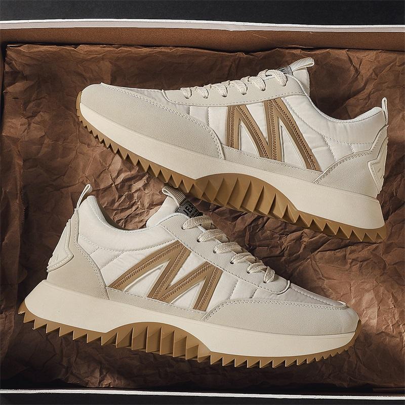 Men Sports Chunky Trendy Running Designer Shoes Thick Sole Anti-slip Triple Black White Beige Free shipping 66