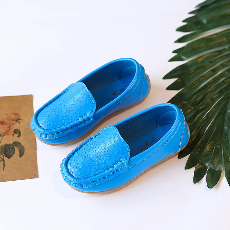 Kids Casual Shoes Flat Candy Colors Unisex Boys Girls Soft Loafers Slip-on PU Leather For Toddler Happysteps Girl Youth Shoes Big Size US5c-US4y