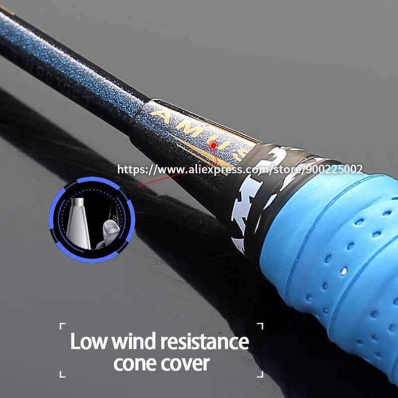Ultralight 5U T700 carbon fiber support badminton racket with string bag professional racket sports power padW241221