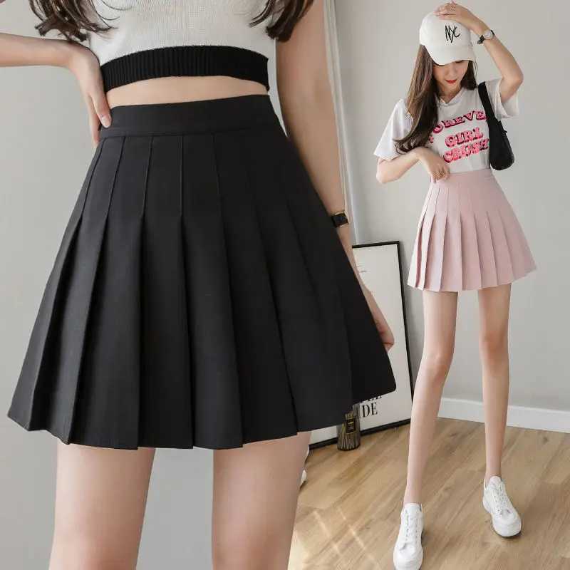 Summer Korean Skirt Shorts Women High Waist Sexy Mini Skirt School Short Pleated Kaii Japanese Pink Skirt FeXJ241221