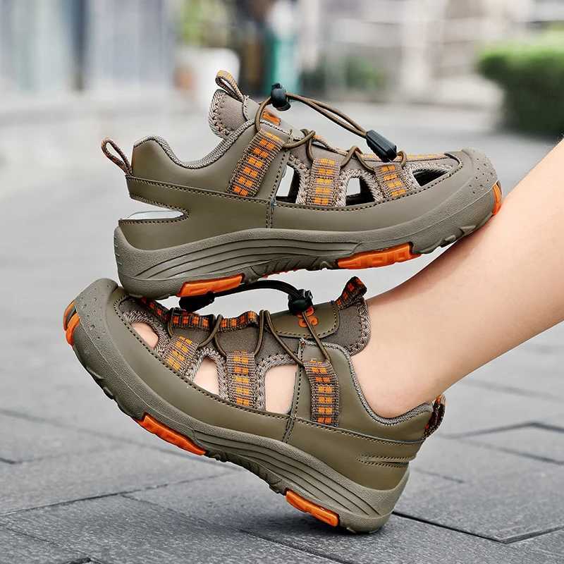 Sneakers Childrens Sandals Summer New Fashion Childrens Beach Shoes Breathable Non slip Outdoor Boys Casual Sandals H241221