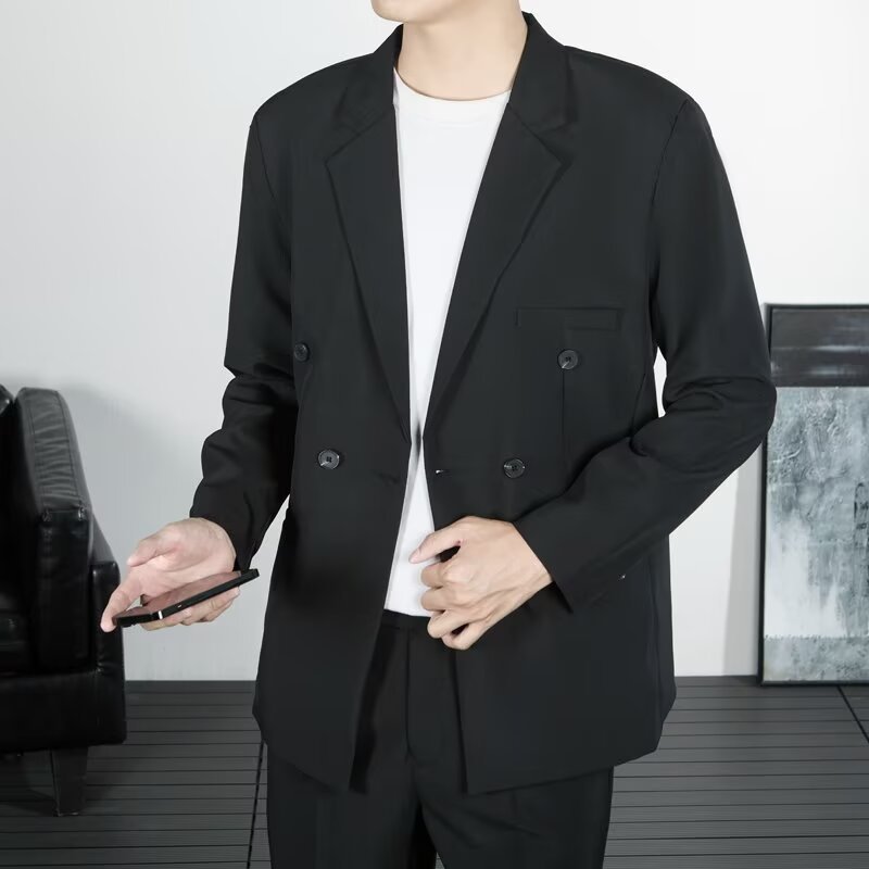 Men's k218 Double-Breasted Suit - Elegant Three-Piece Set