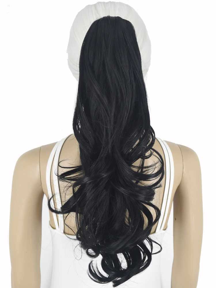 TOPREETY Synthetic Hair Heat Resistant 140gr Body wave Claw Clip in/on Ponytail Hair Extensions CP-666XJ241221