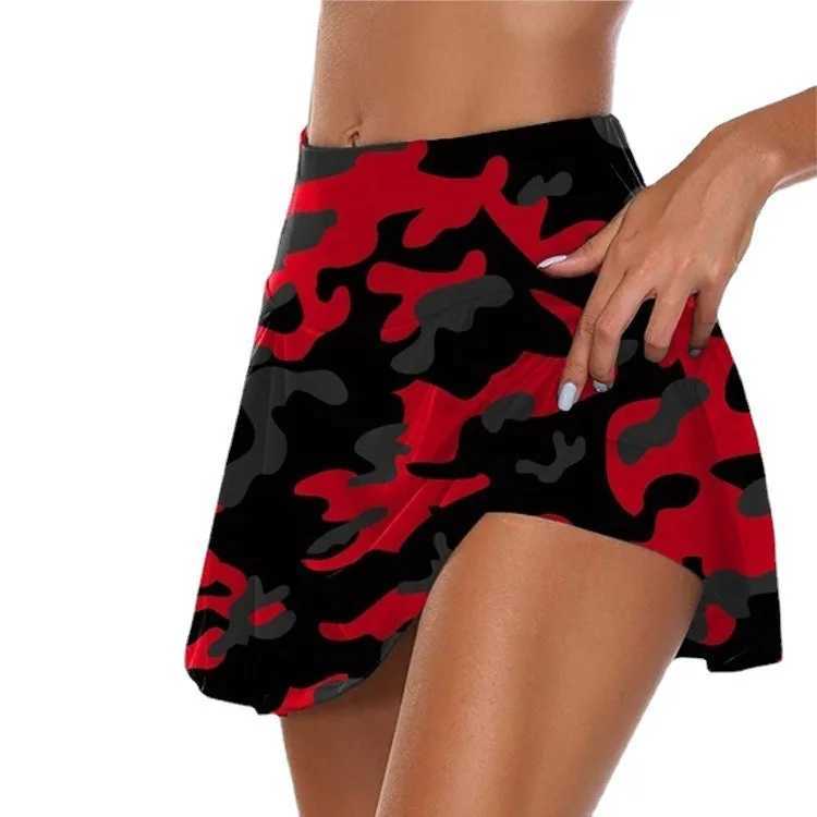 Tennis for Women Dance Fitness Solid Sports Skirts Women Tennis Running Skort Active Athletic Yoga Fitness Skirt ShortXJ241221