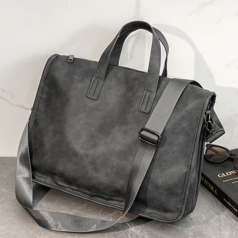 Casual Business Men's Handbag Fashion High Capacity Briefcase With Shoulder Strap Men Crossdoy Bags PU Leather Laptop Bag