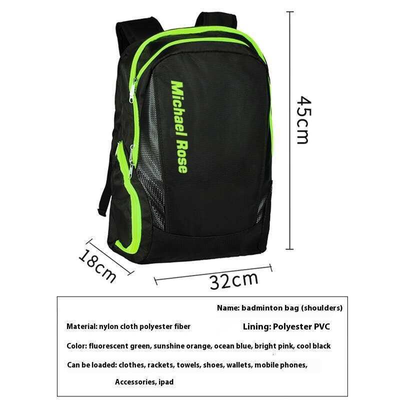 Badminton Backpack, Men's And Women's New Multifunctional Badminton 2-3 Pack, Bag, Racket Cover Bag