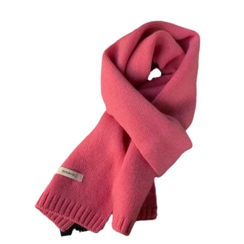 Parent Child Couples Small Scarf 100% Pure Wool Scarf Women Winter Solid Wool Shawls Wraps Pashmina Cashmere Scarves SA407 241220