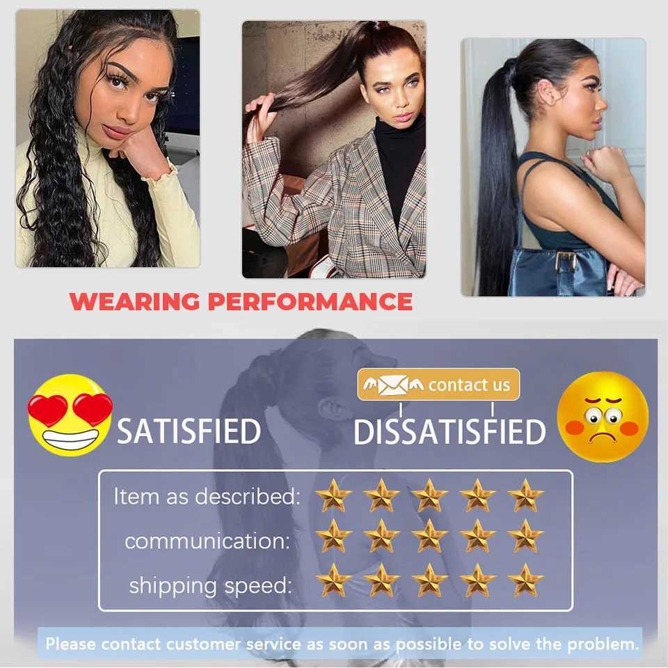 Synthetic Hair 22 Long Straight Heat-Resistant Straight Hair With Ponytail Fake Hair p-in Natural Hairpiece HeadwearXJ241221