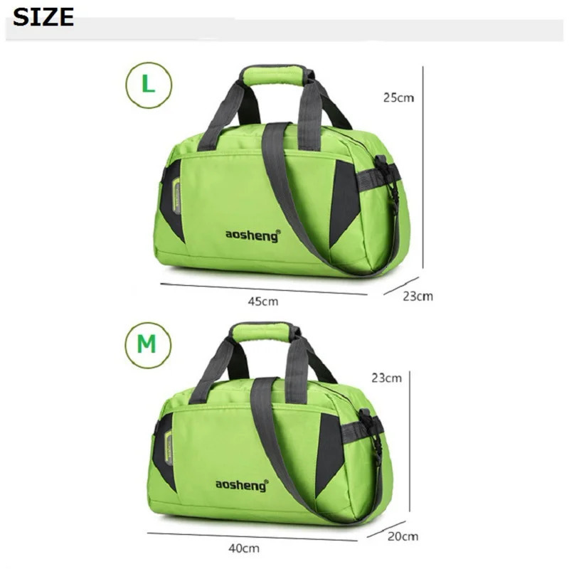 Fashionable mens training and fitness bag nylon ultra light travel sports bag fitness yoga handbag short distance travel handbag 241220