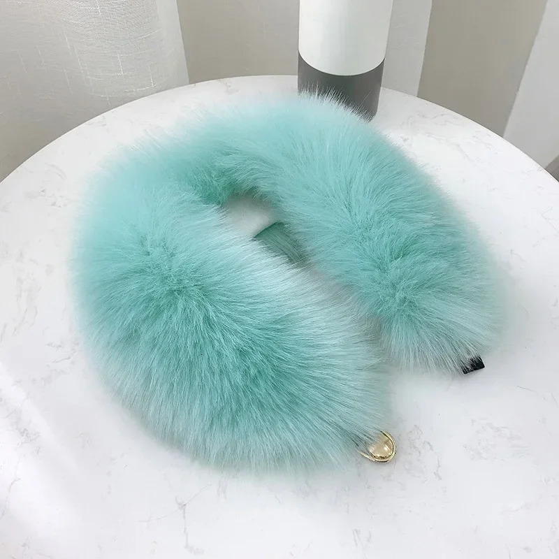 Winter Faux Fox Fur Collar Shawl Thick Warm Neck Protection Coat Hood Fur Decor Push Fur Scarf Neckerchief Jacket Collar Wrap 241220