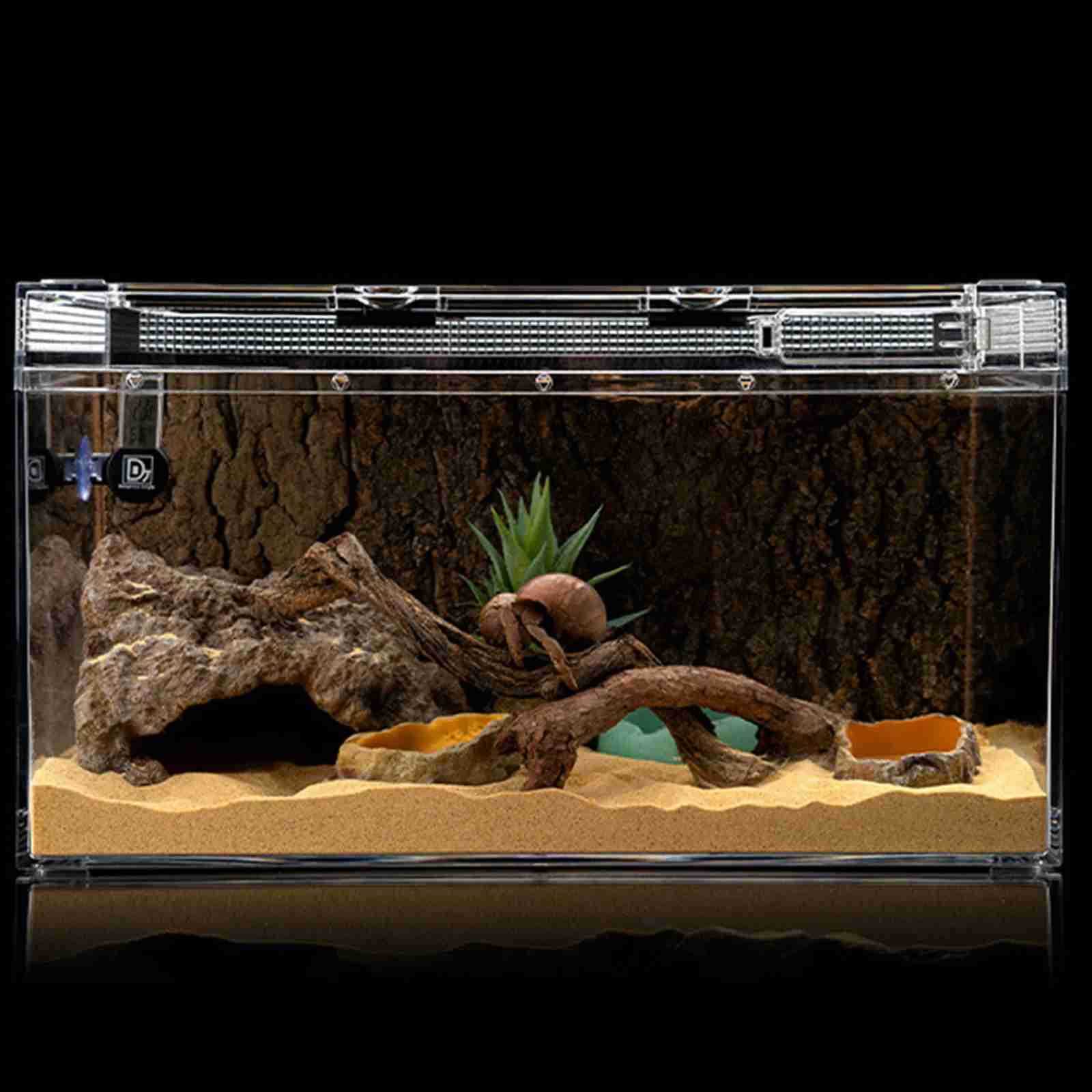 Other Pet Resin Reptile Hide Cave Decoration Lizard Snake Turtle Shelter Hide Rest Cave Aquarium Landscaping Decors L240910