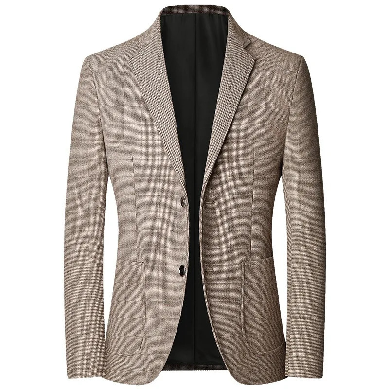 Spring Autumn Smart Casual Blazers Men Fashion Slim Fit Suit Jackets Solid Color Turn Down Collar Mens Blazer Outerwear Coats 241220