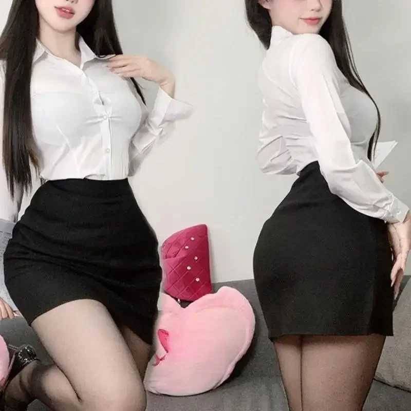 High Waist Pencil Mini Skirts Bodycon Tight Night Club Party Package Wrap Short Skirt Sexy Casual Black White Women SkirtsXJ241221